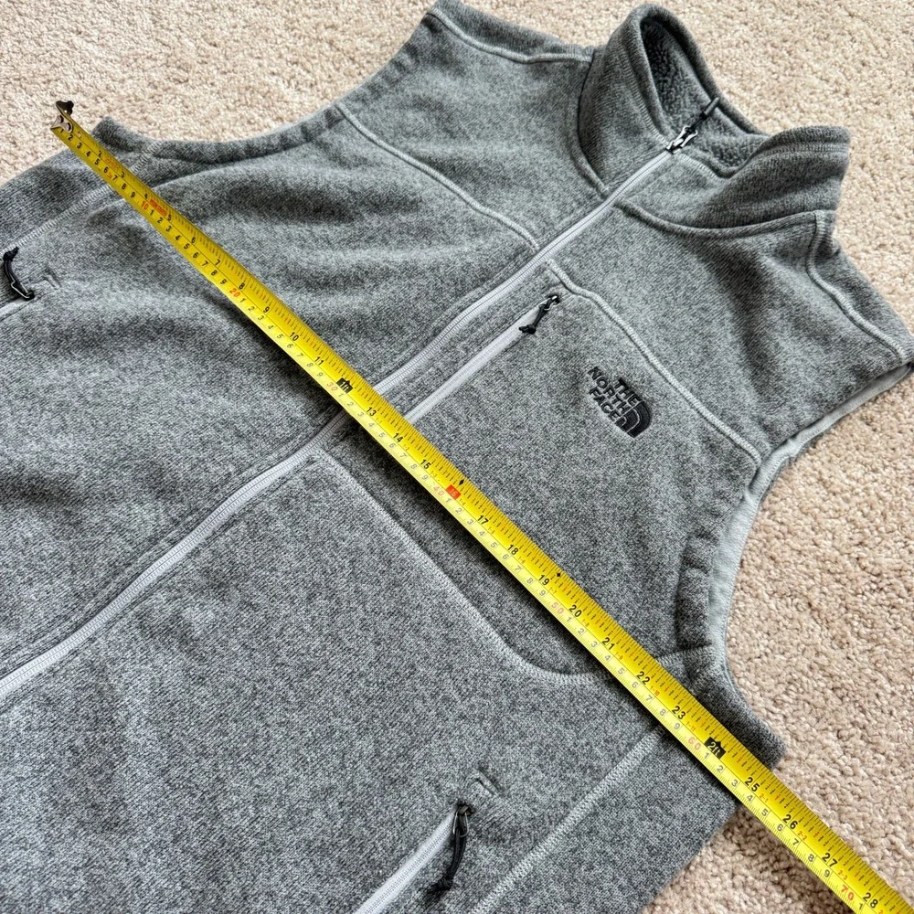 The North Face Gordon Lyons Fleece Vest Mens XXL Gray Full Zip Sweater Jacket
